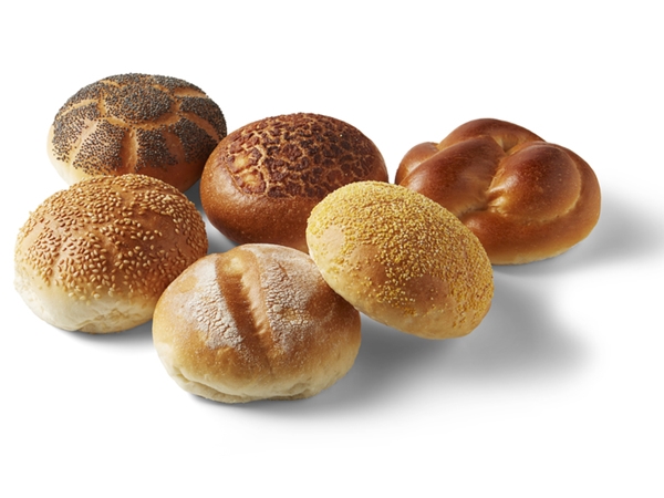 Gesorteerde witte broodjes